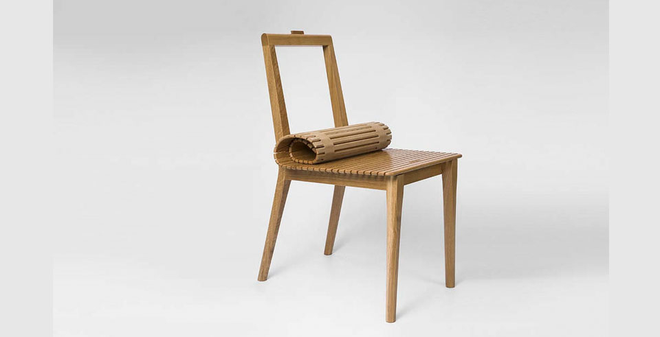 Chaise assise cuir by Noe Duchaufour Lawrance